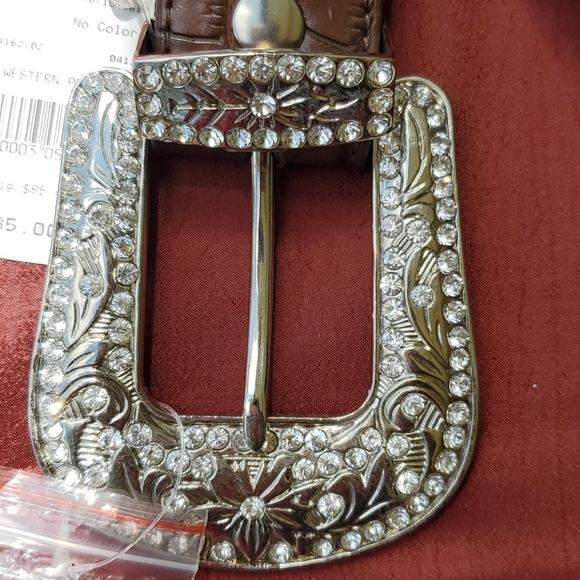 Boot Barn  Genuine Leather Rhinestones Belt - Picture 7 of 9
